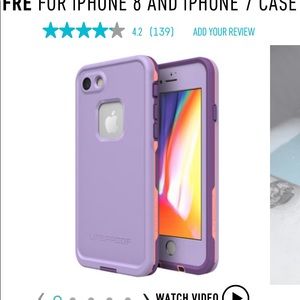 iPhone 7/8 lifeproof fre case